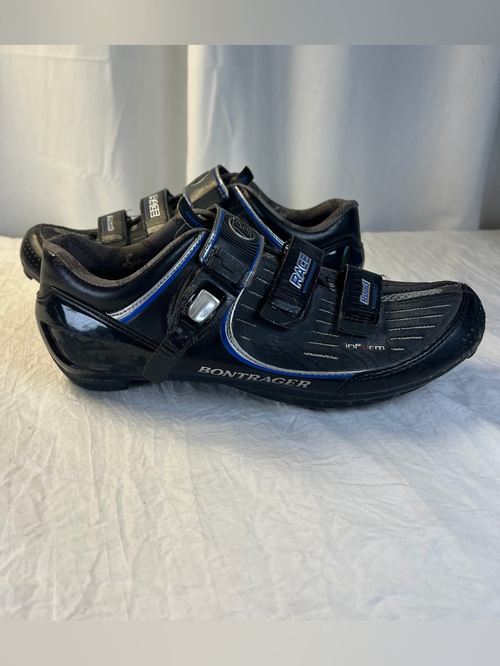 Bontrager Race RC Road Men’s sz10 Inform w/Cleats Black&Blue Race Cycling Shoes